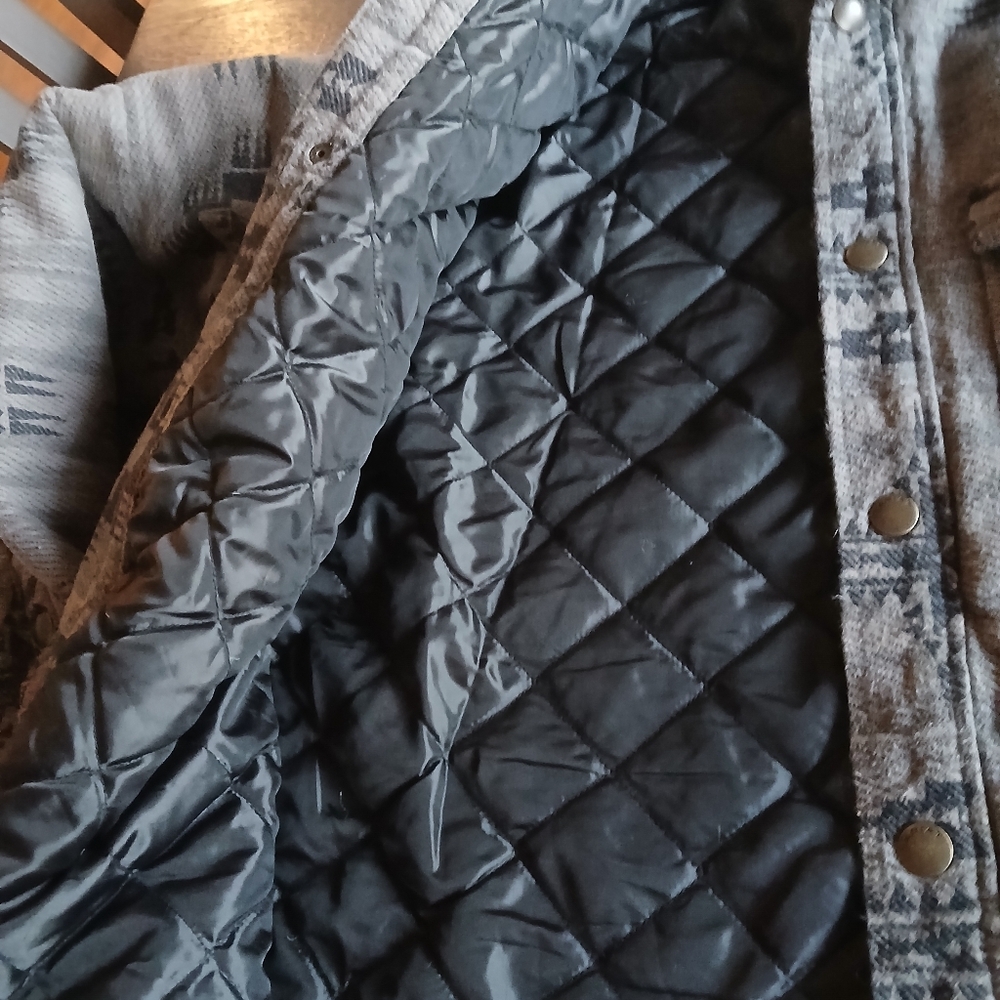 Ariat Mens Gray Patterned Button-Up Jacket Like N… - image 5